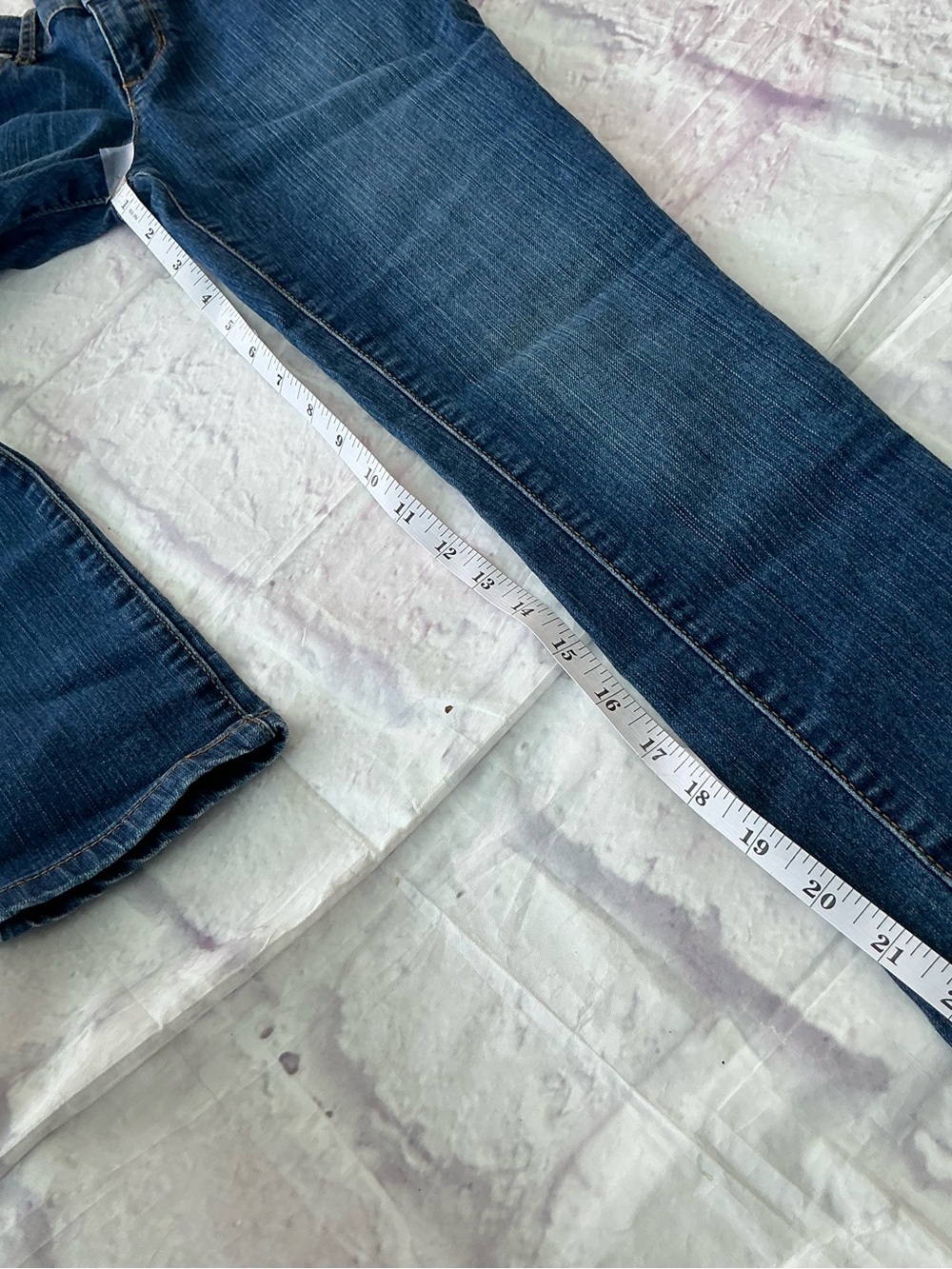 The Children's Place Girls' Dark Blue Super Skinny Adjustable StrtchJeans Size 8 - Picture 6 of 9